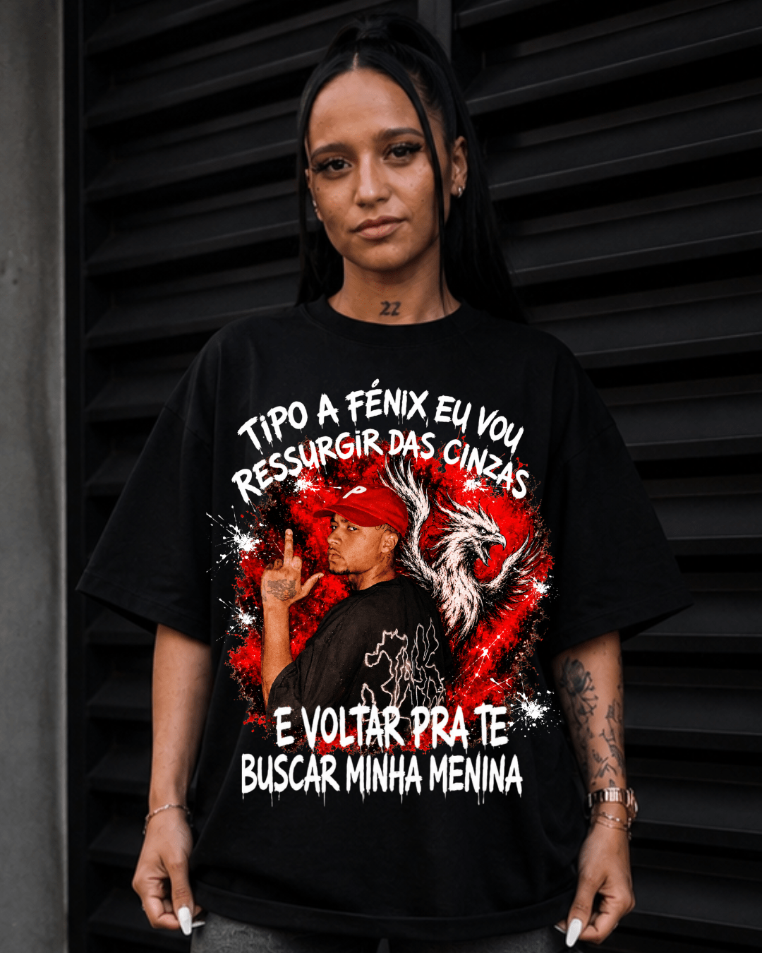 T-Shirt Orochi Fénix Preta - SuDrops