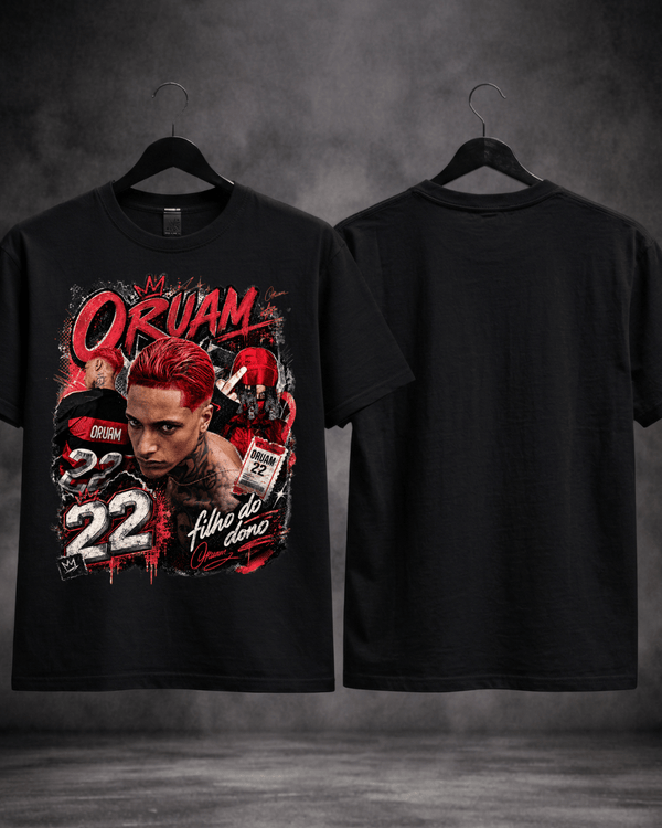 T-Shirt Oruam Filho do Dono 22 Preta