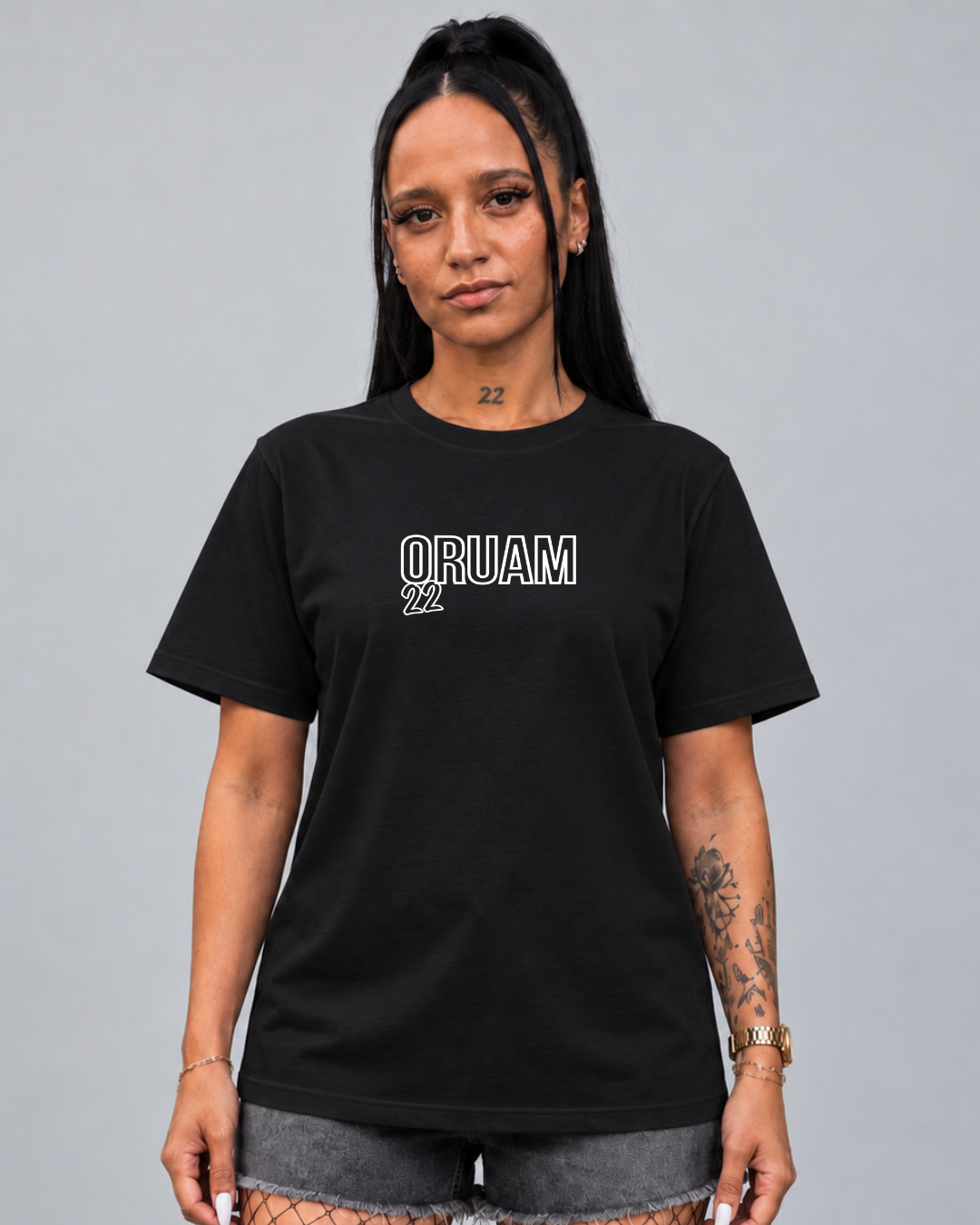 
T-shirt Oruam Filho do Dono preta em modelo oversized - Sudrops