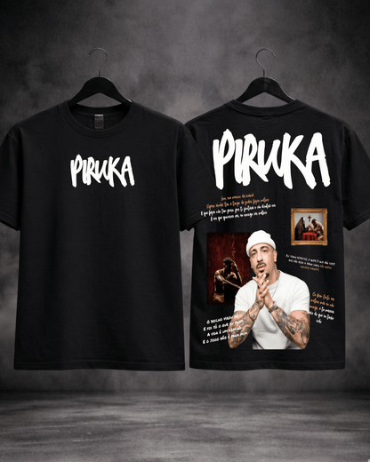 T-Shirt Piruka Retrato Preta - Sudrops