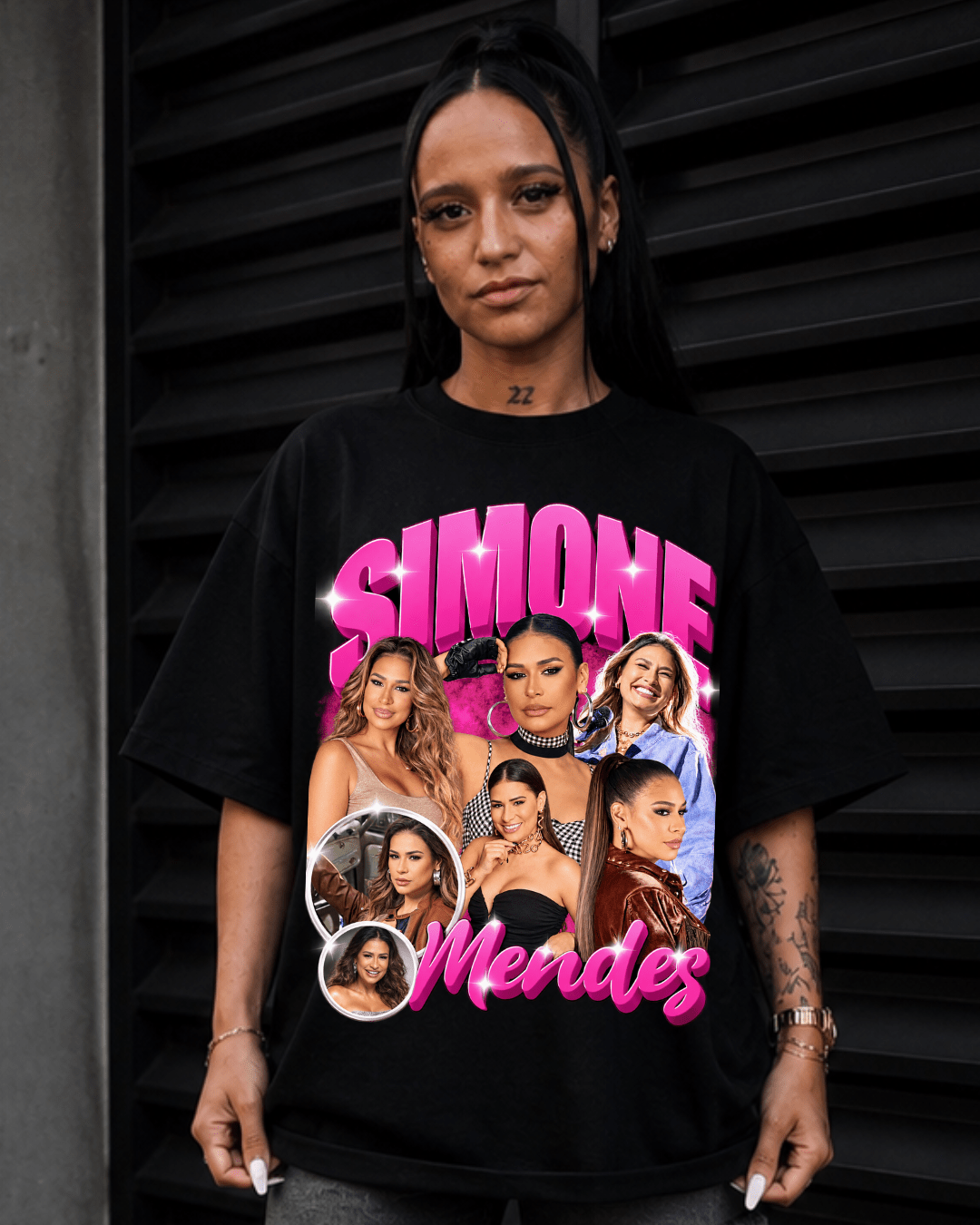 T-Shirt Simone Mendes Retrato - Sudrops