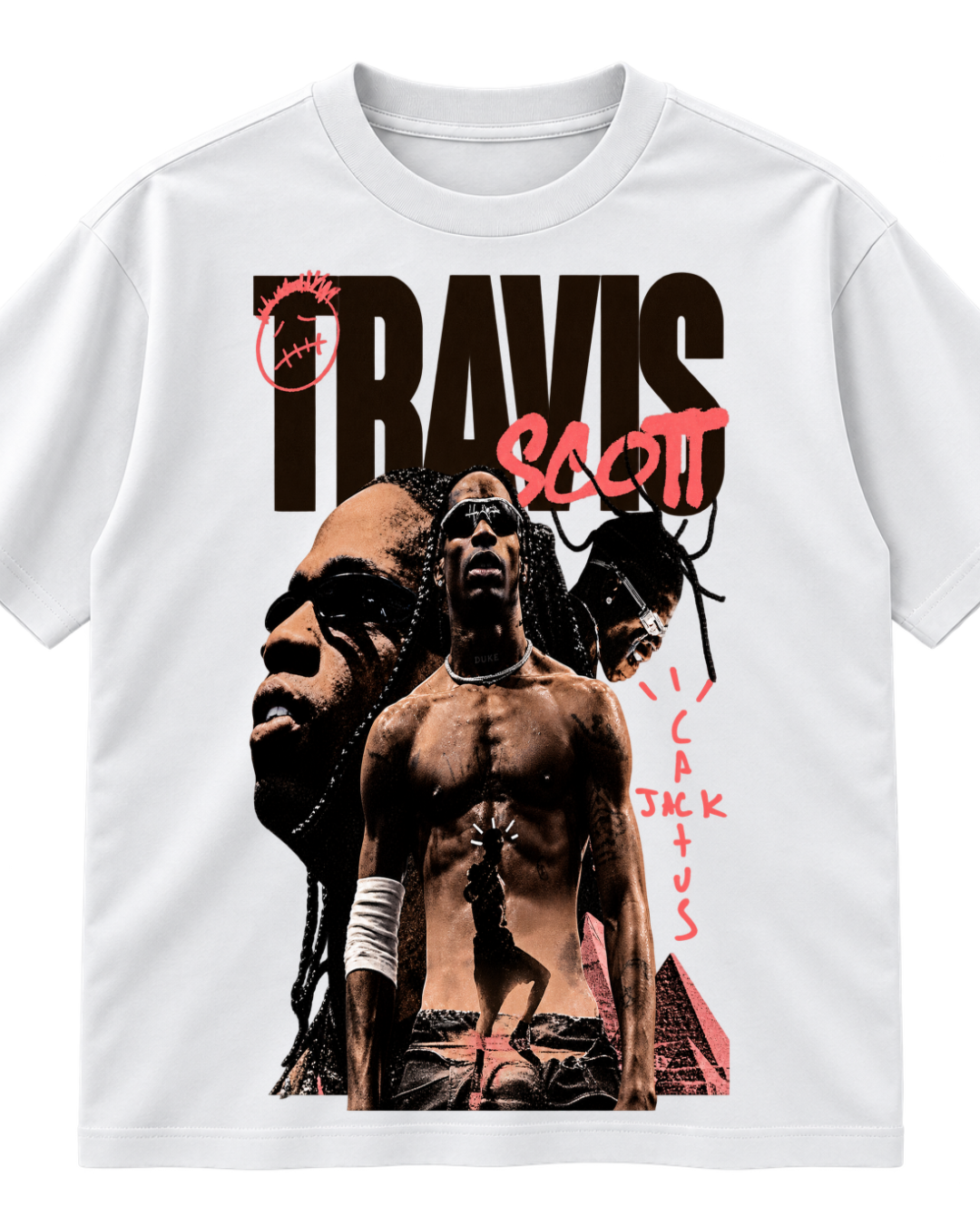 T-shirt Travis Scott Collage Edition Branca