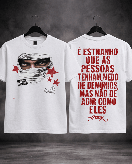 T-Shirt Veigh Demónios Branca - SuDrops