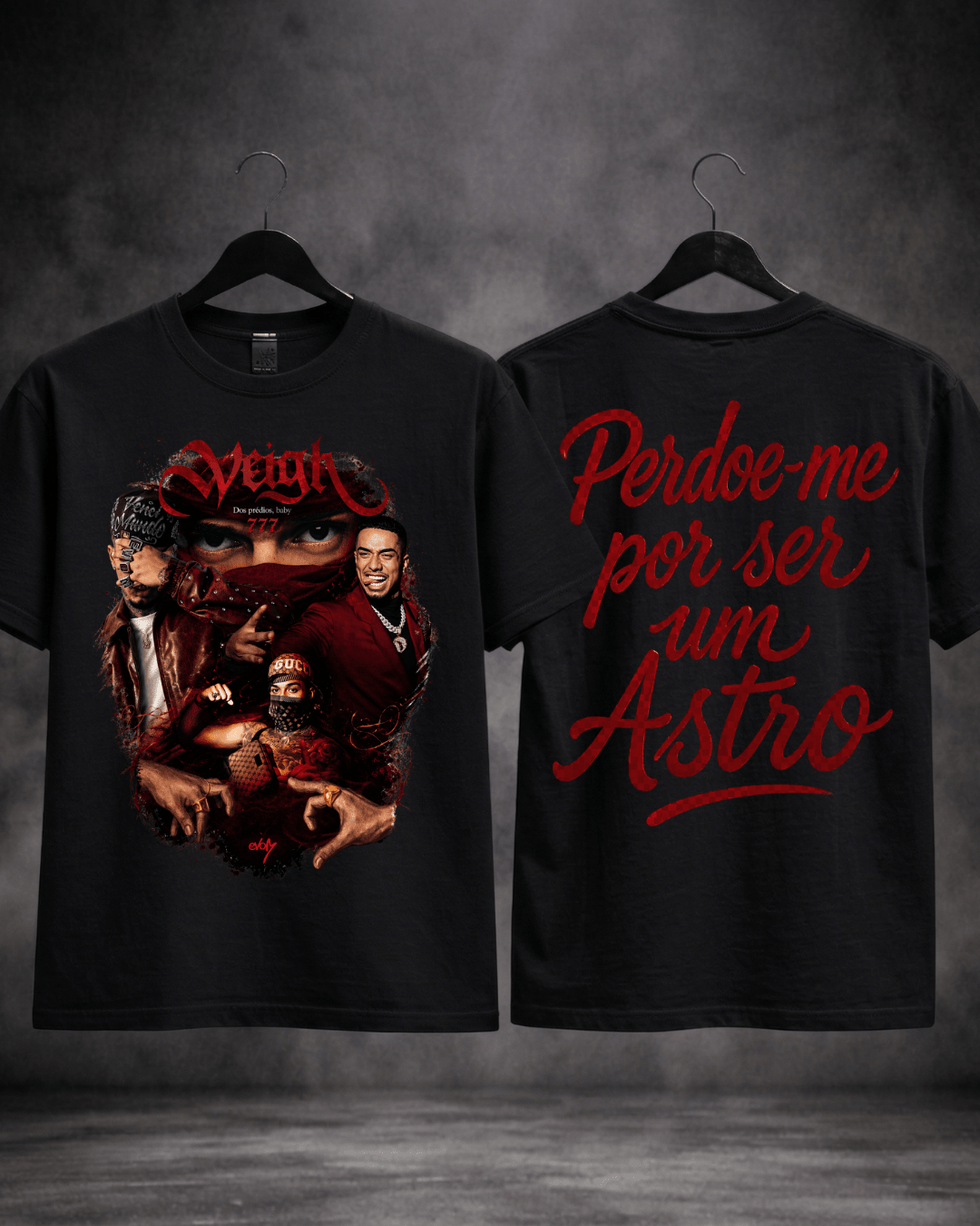 T-shirt Veigh Perdoe-me Por Ser Um Astro - detalhe da estampa - SuDrops