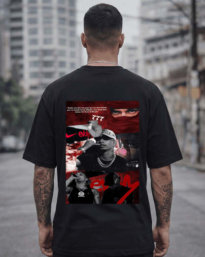 T-shirt Veigh 777 preta frente e costas - mockup principal - SuDrops