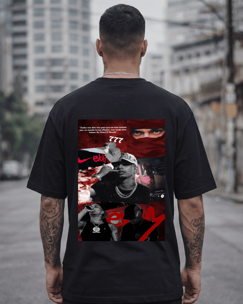 T-shirt Veigh 777 preta frente e costas - mockup principal - Sudrops