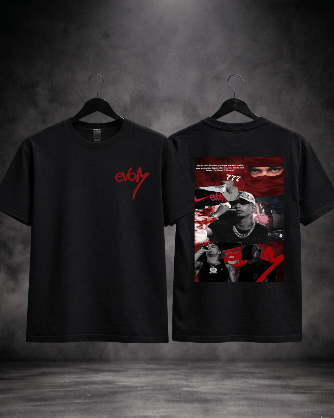 T-shirt Veigh 777 branca frente e costas - SuDrops