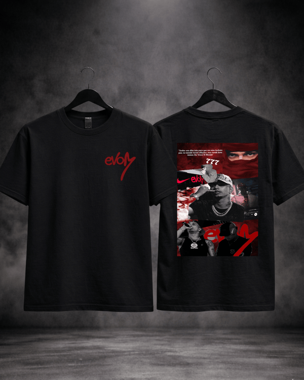 T-Shirt Veigh 777 Preta Frente e Costas