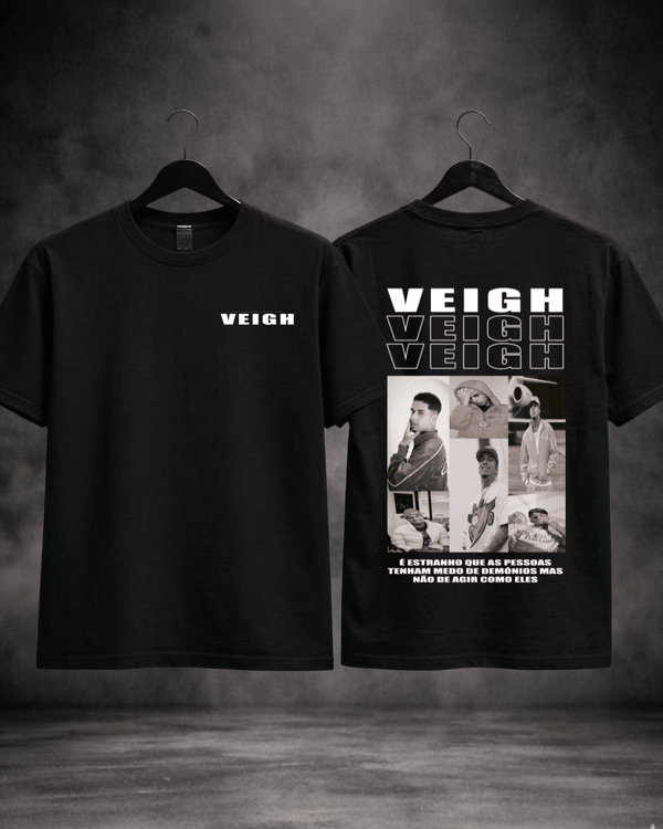 T-Shirt Veigh Edição de Fã Preta Rosa v2