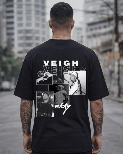 T-shirt Veigh Edição de Fã preta frente e costas - SuDrops