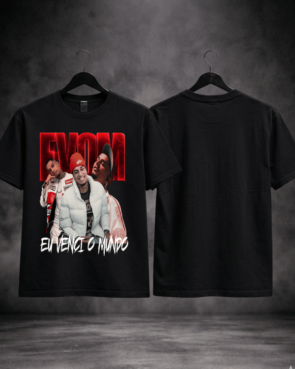 T-Shirt Veigh Eu Venci o Mundo Preta